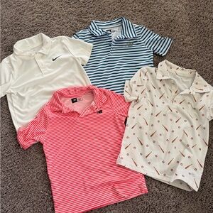 New Balance/Nike Kids Polo Shirts - White, Blue, Orange, Patterned